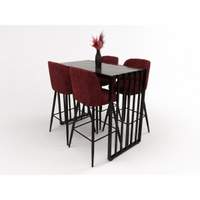 Table Haute ALEXANDRA Rouge ( Emarty)