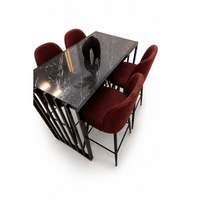 Table Haute ALEXANDRA Rouge ( Emarty)