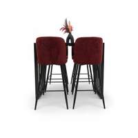 Table Haute ALEXANDRA Rouge ( Emarty)