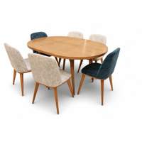 Table extensible avec 6 chaises