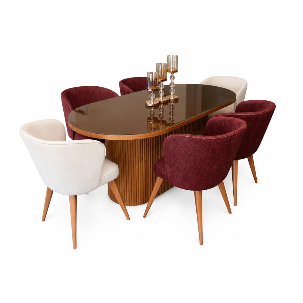 Table MONALISA beige et rouge