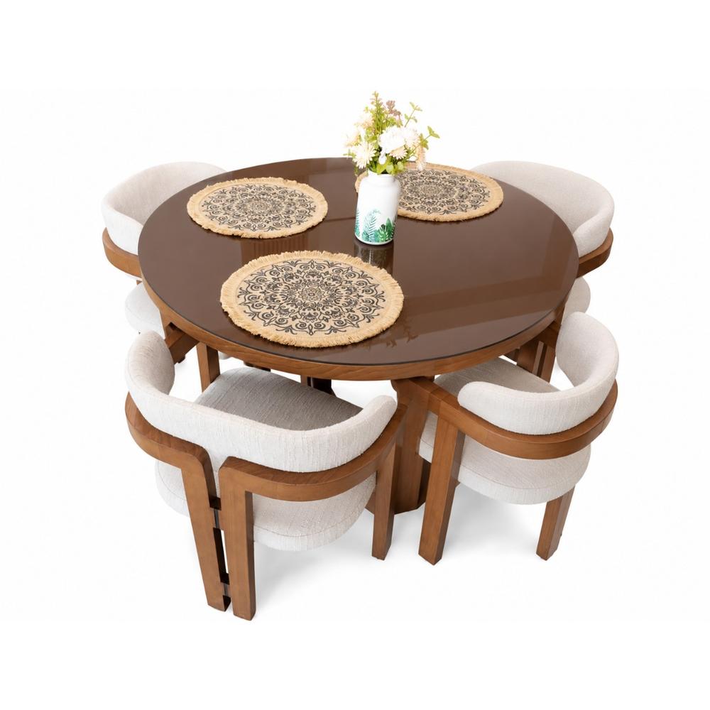 Table PHENIX avec 4Chaises beige