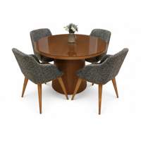 Table QUARTZ avec 4 chaises bleu
