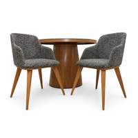 Table QUARTZ avec 4 chaises bleu