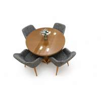 Table QUARTZ avec 4 chaises bleu