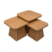 Table basse pyramide carrees 3PCS