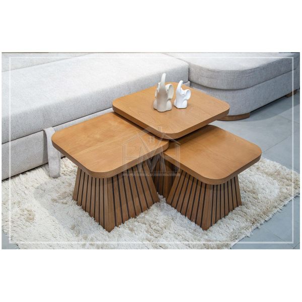 Table basse pyramide carrees 3PCS