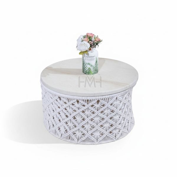 Table basse macramé