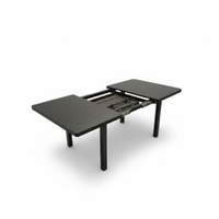 Table extensible en metal avec 6 chaises noir