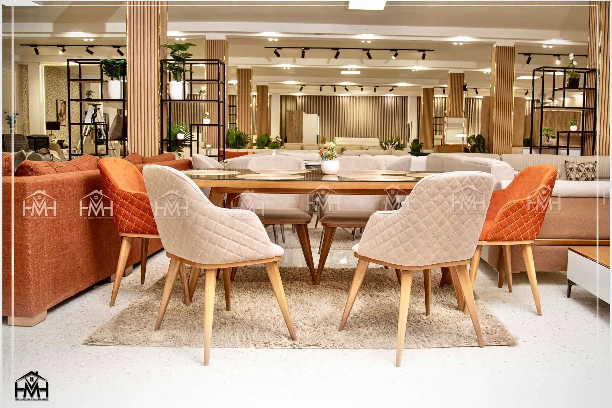 Table à manger OSCAR avec 6 chaises