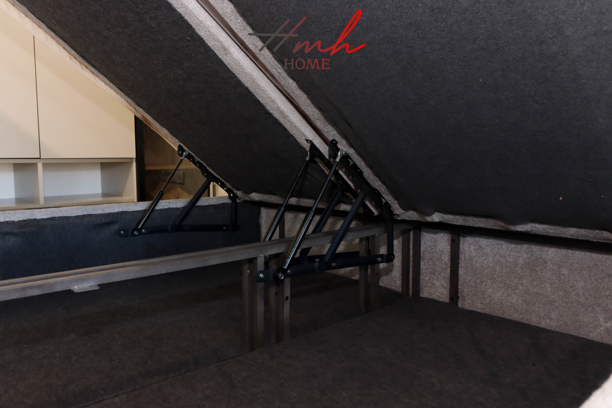 lit avec coffre- modele panneaux - metalique - Image 2